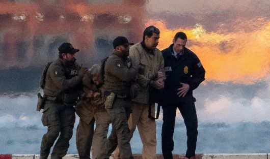 쿠바 정예요원들의 경호에도 끝내 미국으로 붙들려온 니콜라스 마두로 베네수엘라 대통령. 연합뉴스