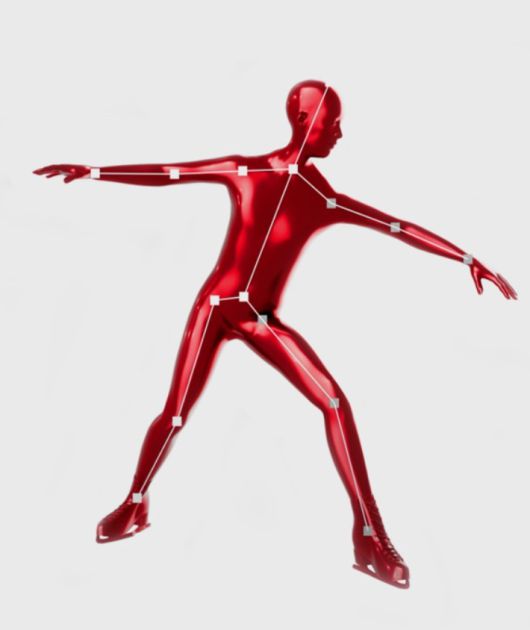 피겨 스케이팅의 블레이드 감지 관련 이미지. 오메가 제공