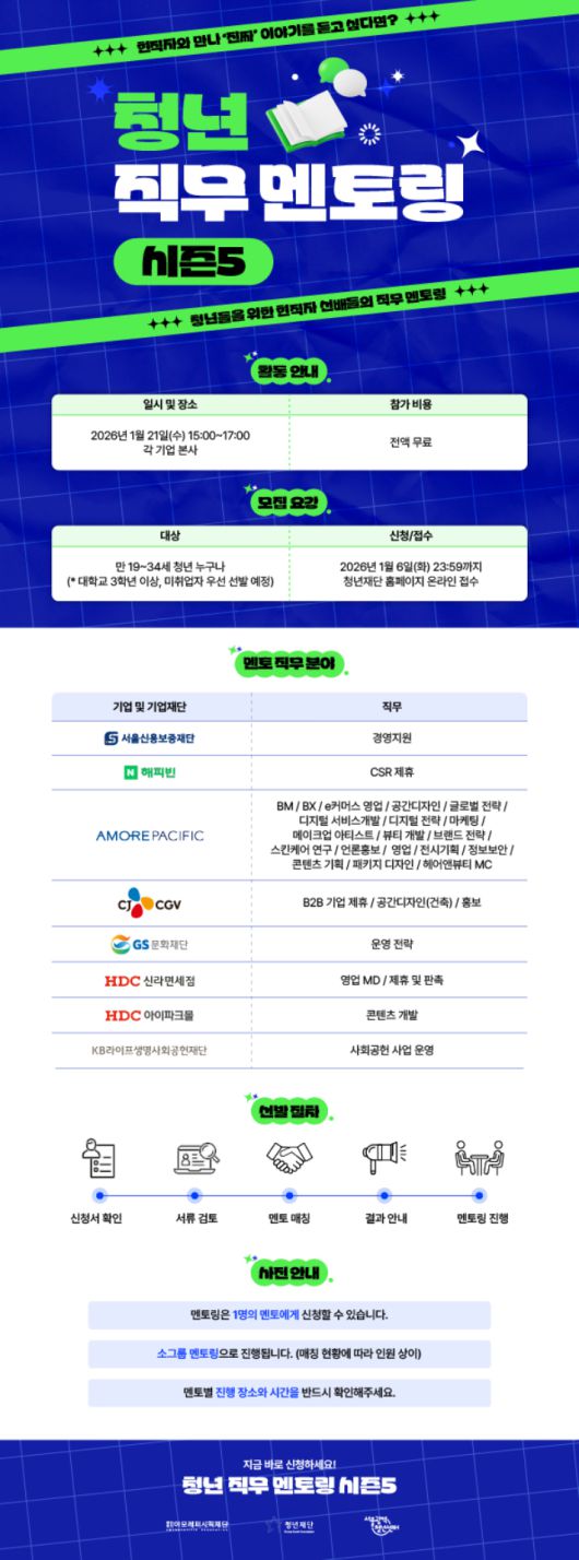 '청년 직무 멘토링 시즌5' 포스터. 청년재단 제공