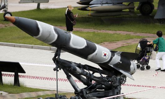 23일 서울 용산 전쟁기념관에 전시된 미사일. 뉴스1