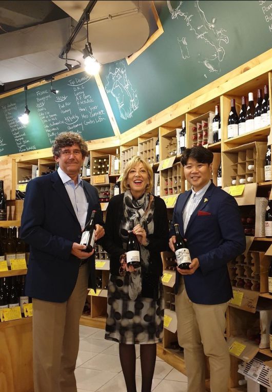 와인지몽을 찾은 프랑스 랑그독 도멘 게이다 오너 부부와 함께 한 박형민 대표