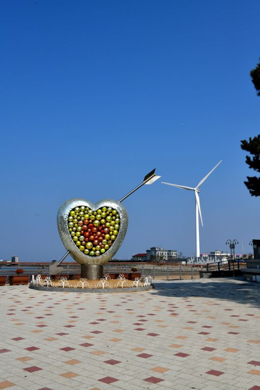 방아머리해변 하트 포토존