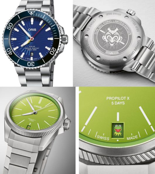 오리스(Oris)의 서유기 손오공 에디션(위)과 개구리 커밋 에디션.