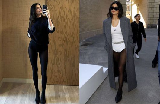 미국 유명 모델 켄달 제너(Kendall Jenner)와 동생 카일리 제너(Kylie Jenner)도 '팬츠리스 룩'을 착용했다. 켄달 제너(Kendall Jenner)·카일리 제너(Kylie Jenner) 인스타그램 갈무리