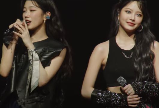 르세라핌 카즈하가 21일 코첼라 무대에서 영어로 인사를 건네고 있다. Coachella 유튜브 채널 라이브 갈무리