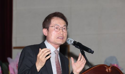 조희연 교육감, 우신중·고등학교 개교 50주년 기념식 축사. 서울시교육청 제공.