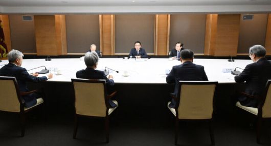 최상목 부총리 겸 기획재정부 장관이 16일 서울 중구 대한상공회의소에서 열린 경제 6단체장 간담회에서 발언하고 있다. 기획재정부 제공