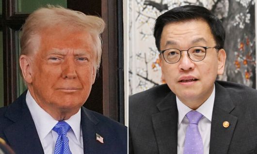 도널드 트럼프 미국 대통령(왼쪽), 최상목 대통령 권한대행. 로이터연합뉴스, 연합뉴스