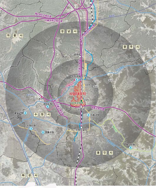 용인플랫폼시티 위치도. 경기도 제공