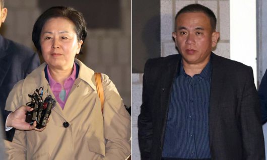 명태균 씨(오른쪽)와 국민의힘 김영선 전 의원. 연합뉴스