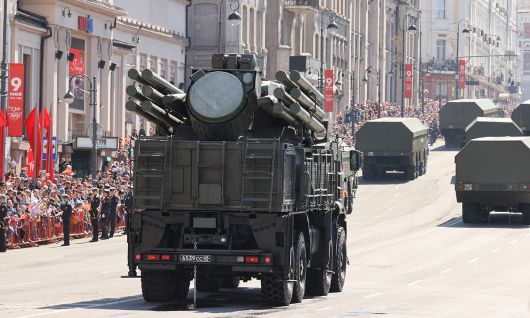 러시아 방공무기인 판치르(Pantsir)-S1이 이동하고 있다. 세계일보 자료사진