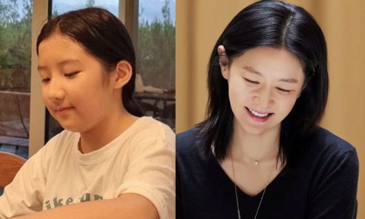 2021년 공개된 이영애의 쌍둥이 딸 정승빈 양(왼쪽), 이영애. 리아네이처·이영애 인스타그램