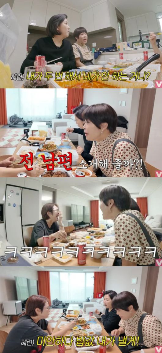 조혜련이 송은이에게 소개팅을 주선했다. 유튜브 채널 '비보티비' 캡처.