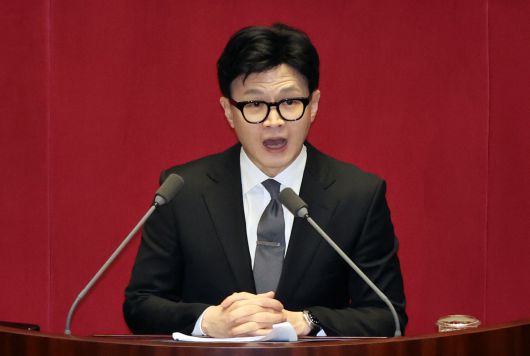 2023년 9월21일 한동훈 당시 법무부 장관이 서울 여의도 국회에서 열린 본회의에서 더불어민주당 이재명 대표 체포동의안 설명을 하고 있다. 이제원 선임기자