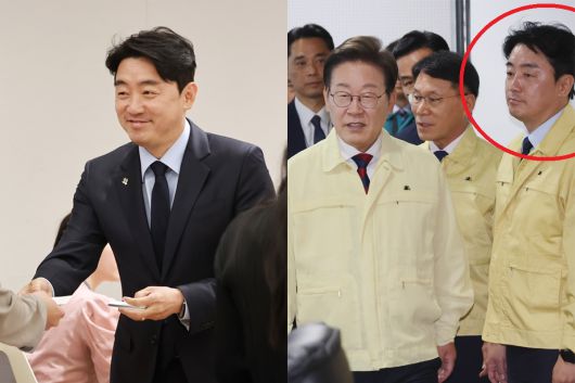 지난 5일 강훈식 대통령비서실장의 시간에 따른 모습 변화가 온라인상에서 화제가 되고 있다. 연합뉴스