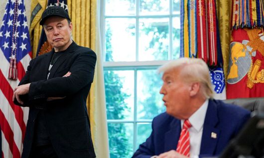 도널드 트럼프 미국 대통령(오른쪽)과 일론 머스크 테슬라 최고경영자. 로이터연합뉴스