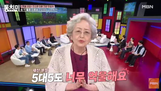 배우 김영옥이 황혼 이혼을 준비하는 듯 재산 분할에 대해 구체적인 질문을 던졌다. 유튜브 채널 ‘MBN Entertainment’ 캡처