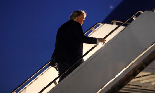 귀국길에 오른 도널드 트럼프 미국 대통령. 로이터연합뉴스