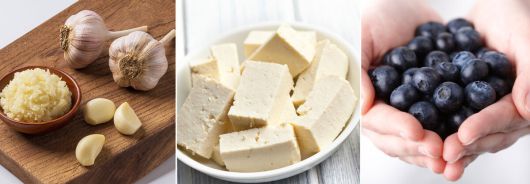마늘, 두부, 블루베리. 클립아트코리아 제공