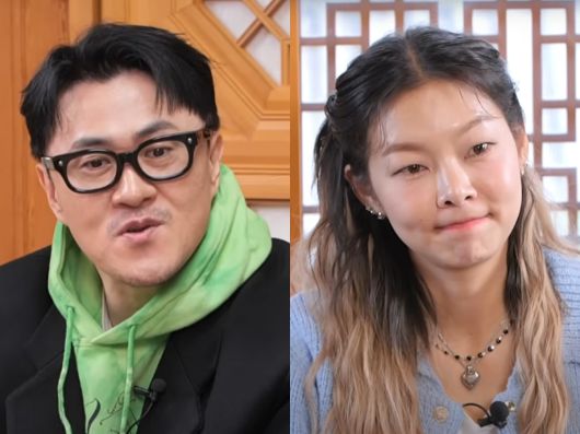 방송인 데프콘이 모델 겸 방송인 송해나. 유튜브 채널 '티티 스튜디오' 캡처.