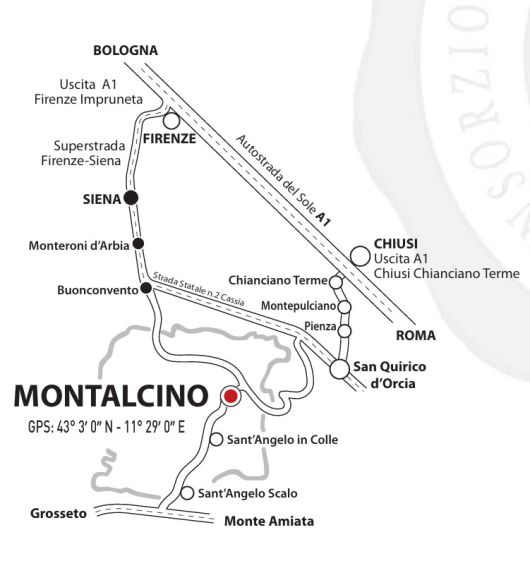몬탈치노 위치. 브루넬로디몬탈치노와인협회