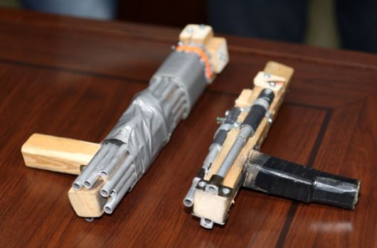 2016년 오패산터널 총격사건에 사용된 사제총. 연합뉴스