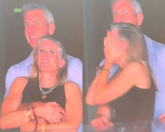 콜드플레이 콘서트 중 포착된 바이런과 캐벗의 모습. 틱톡 영상 캡처