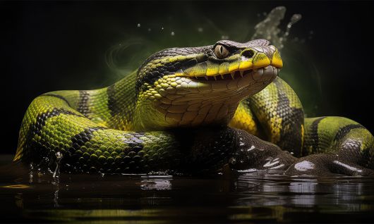 일각에서 ‘괴생명체’의 정체로 추측하는 아나콘다. 게티이미지뱅크