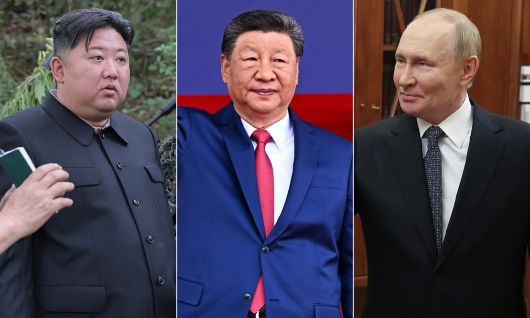 김정은 북한 국무위원장(왼쪽부터), 시진핑 중국 국가주석, 블라디미르 푸틴 러시아 대통령. 조선중앙통신·EPA·AP연합뉴스