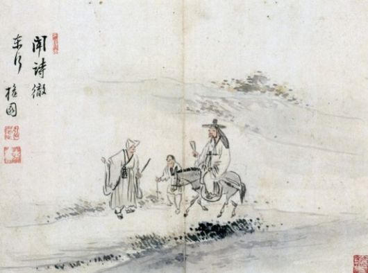 김홍도의 ‘문시동행’.