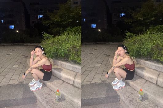 마른 지민의 모습은 걱정을 불렀다. 지민 SNS 캡처