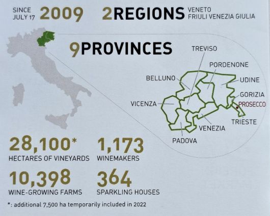 프로세코 생산현황(2022년 기준). 프로세코DOCg협회