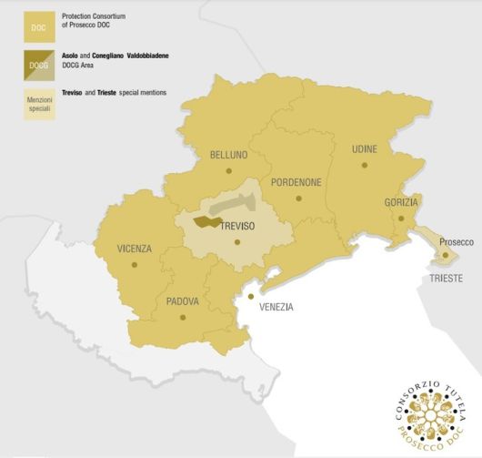 프로세코 생산지역. 프로세코DOC협회