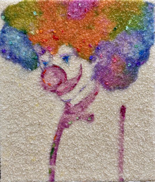 Pierrot.R5, mixed media on canvas, 45.5x53.0cm, 2025.