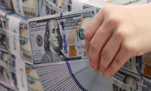 서울 중구 하나은행 본점 위변조대응센터에서 직원이 달러화를 확인하고 있다. 연합뉴스