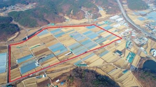 대구농수산물도매시장이 새롭게 들어설 달성군 하빈면 일대 전경. 대구시 제공