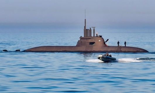 독일 해군 212A급 잠수함이 부상한 채 머물고 있다. 세계일보 자료사진