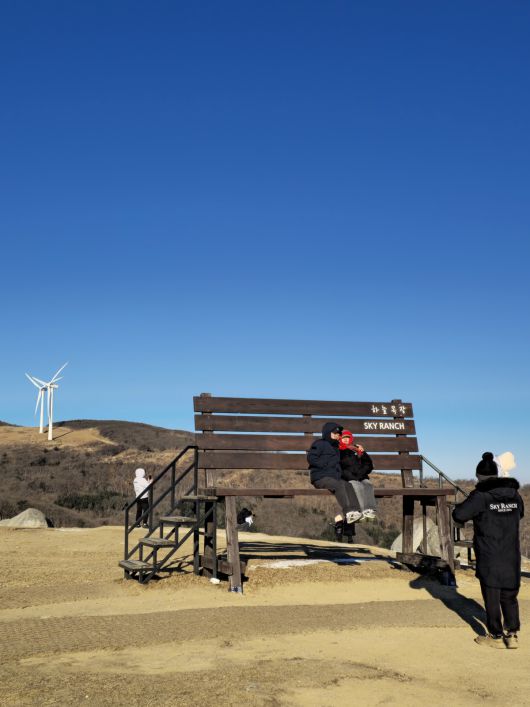 대관령 하늘목장 하늘마루전망대 포토존.