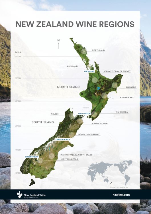 뉴질랜드 와인산지. 뉴질랜드와인협회