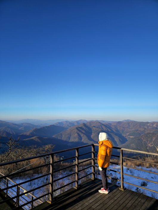 가리왕산 정산 전망대.