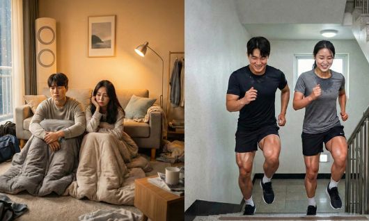 계단 운동은 특별한 장소나 장비 없이도 실천할 수 있는 일상 속 체중 관리법 중 하나다. 해당 이미지는 기사의 이해를 돕기 위해 생성형 AI로 제작된 가상 연출 컷. 구글 gemini 생성