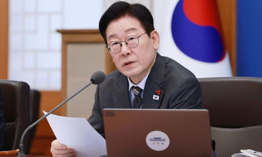 이재명 대통령이 20일 청와대에서 열린 국무회의에서 발언하고 있다. 연합뉴스