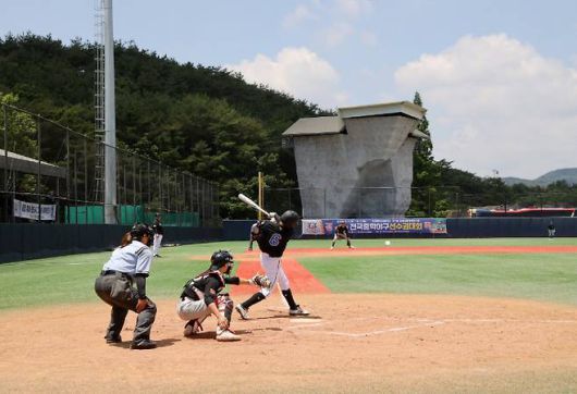 오는 5월 준공 예정인 경주 베이스볼파크 3구장 전경. 경주시 제공