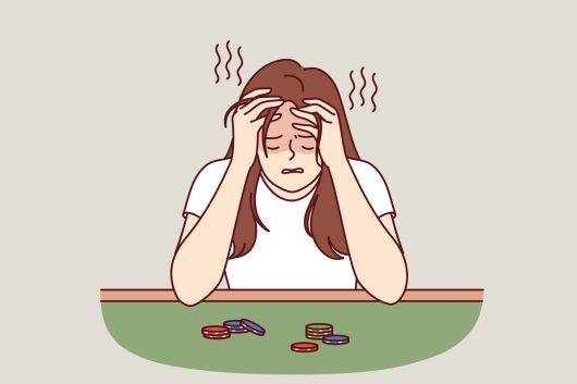 도박에 돈을 전부 잃게 된 사연자. 클립아트코리아