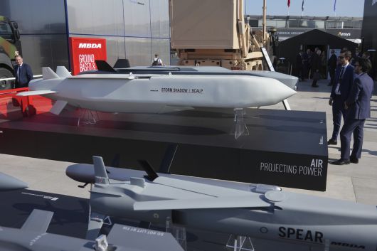 스톰 섀도 장거리 공대지미사일이 야외 전시장에 놓여있다. 세계일보 자료사진