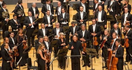 2016년 롯데콘서트홀 개관시리즈에서 라 스칼라 오케스트라·합창단을 지휘하는 마에스트로 정명훈.  롯데콘서트홀 제공