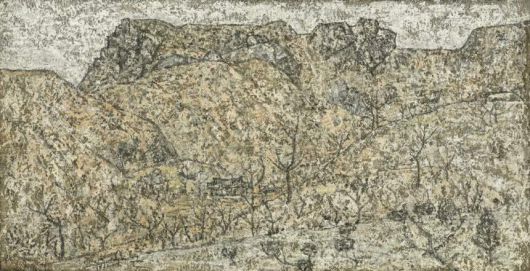 박수근, ‘산’,  on canvas, 36×70㎝, 1959.   케이옥션 제공