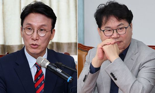 김민석 국무총리 후보자(왼쪽), 이한주 국정기획위원장. 뉴시스·연합뉴스