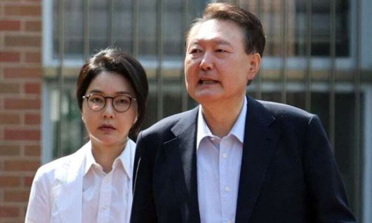윤석열 전 대통령 부부. 뉴스1