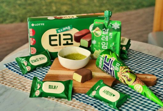 롯데웰푸드 말차맛 빙과 신제품 3종 연출 이미지. 롯데웰푸드 제공